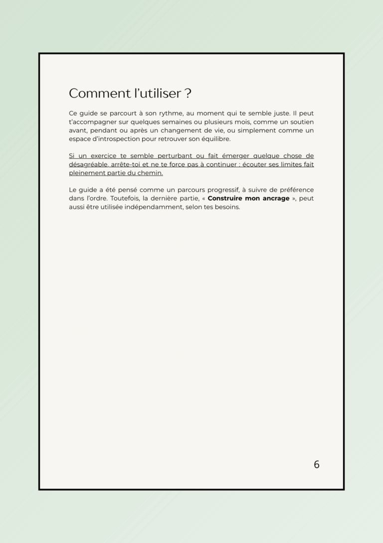 workbook ancrage
